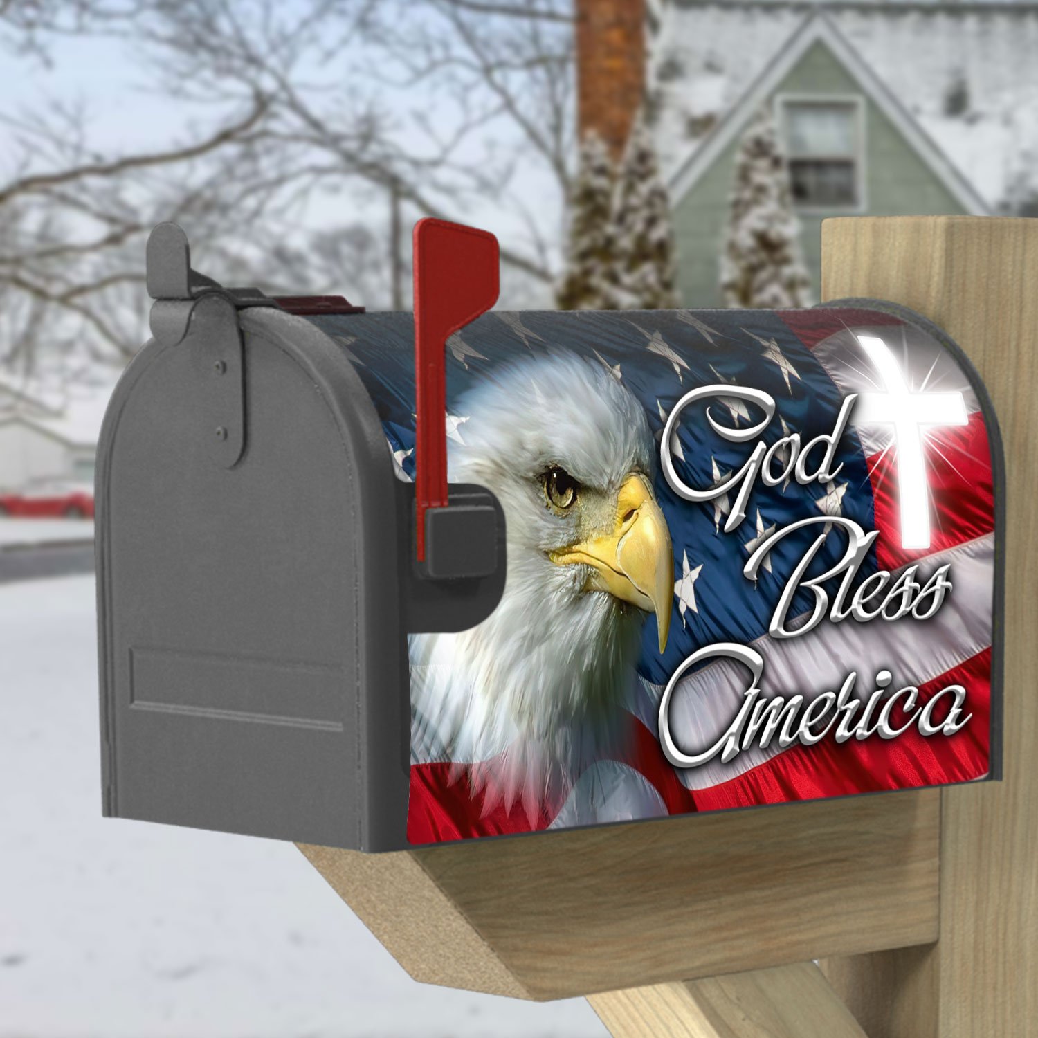 Patriot Eagle Mailbox Cover Magnetic LHA1996MBCT