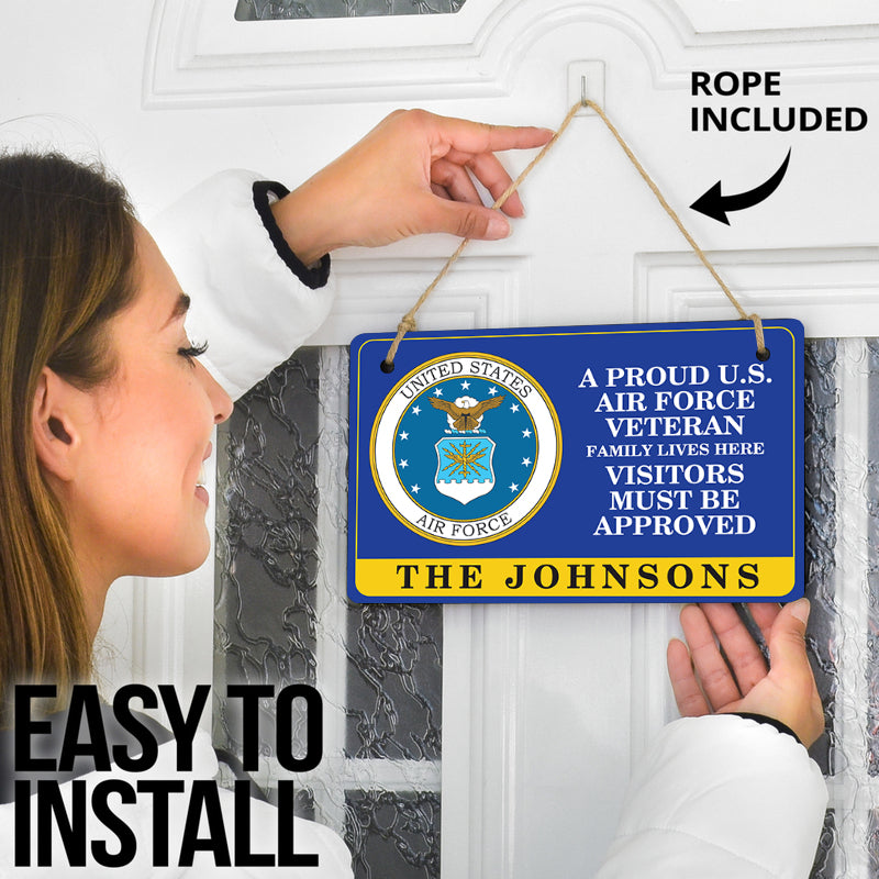 Door sign - A proud veteran family