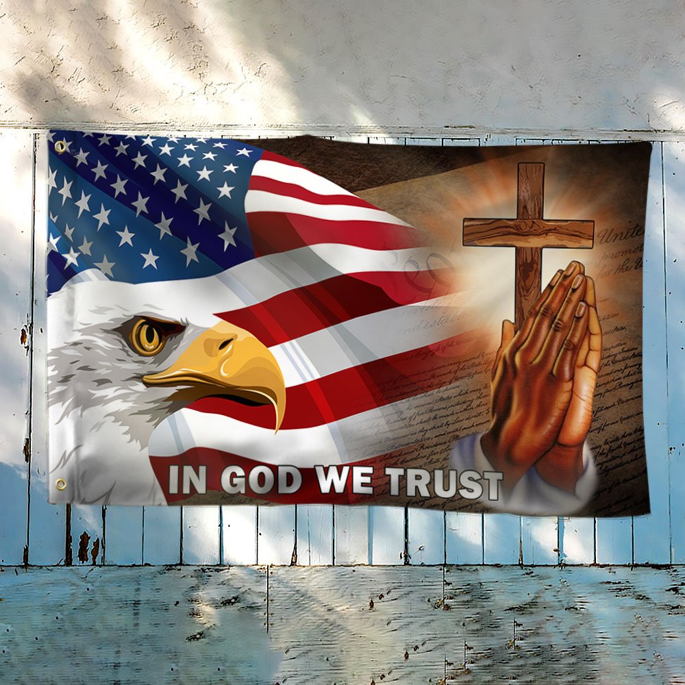 American Eagle In God We Trust Grommet Flag MBH155GFv2CT