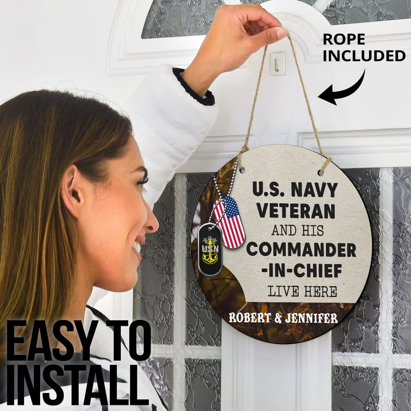 Door sign - For the veteran and his commander