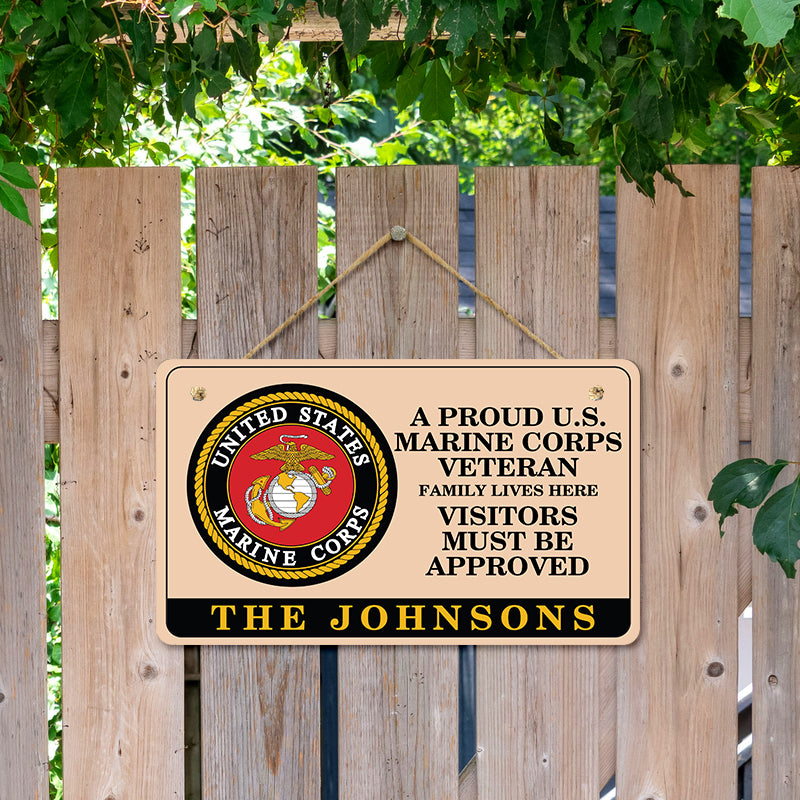 Door sign - Veteran family lives here