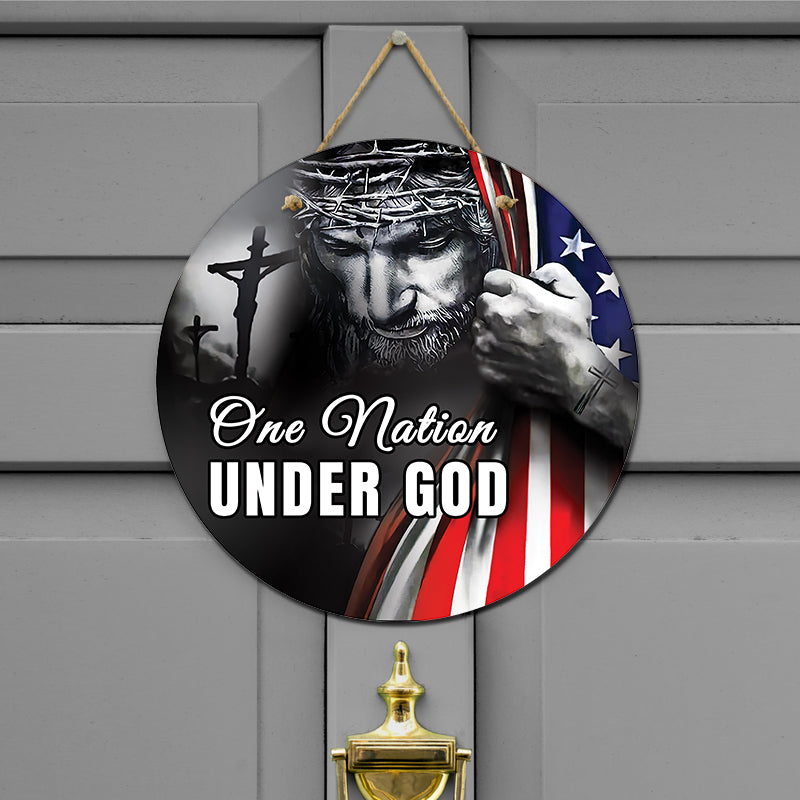 Door sign - One nation under God