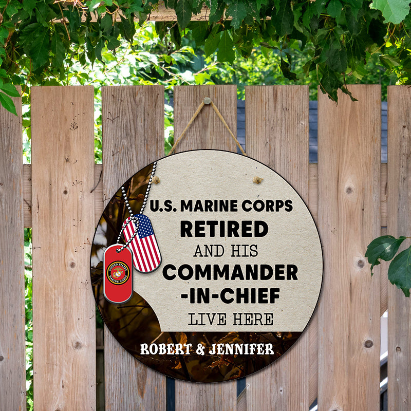 Door sign - For the veteran and his commander