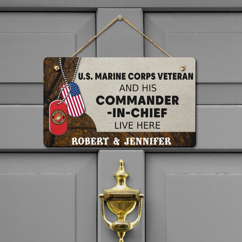 Door sign - For the veteran and his commander