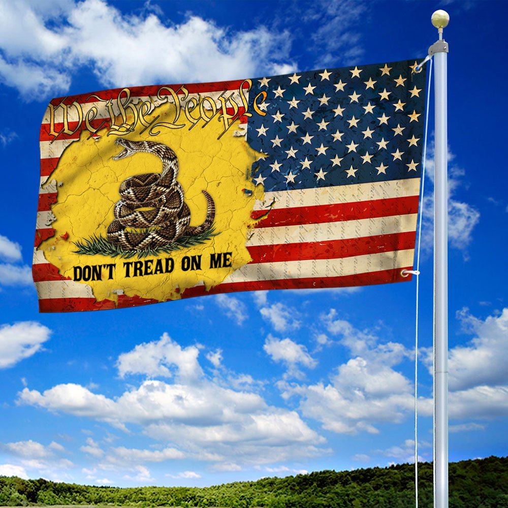 Gadsden Flag Don't Tread On Me American Grommet Flag QTR233GFCT