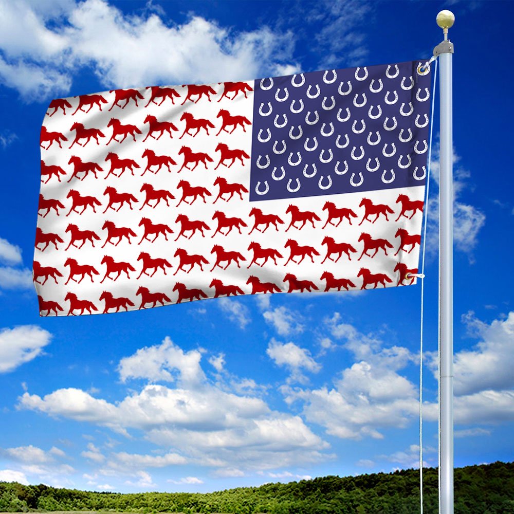 American Horse Grommet Flag