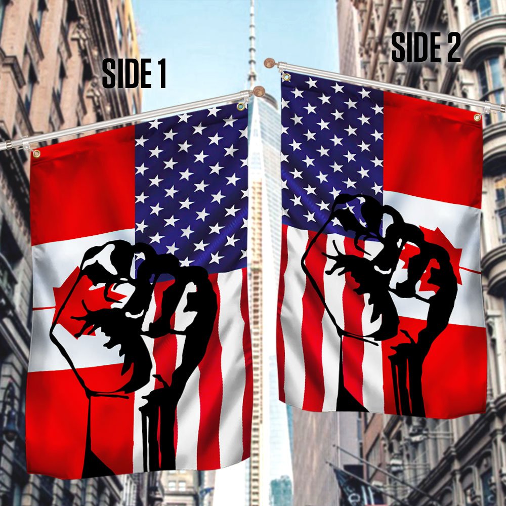 Freedom Convoy 2022 Canadian & American Grommet Flag DBD3266GFv3CT