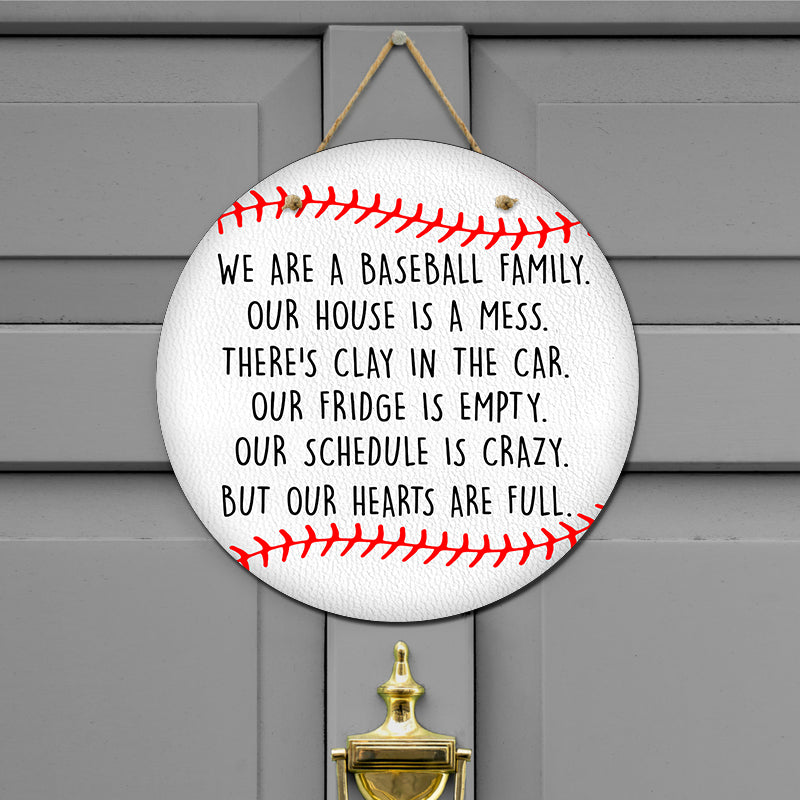 Door sign - Baseball Family