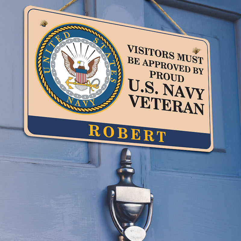 Door sign - Visitors must be approved