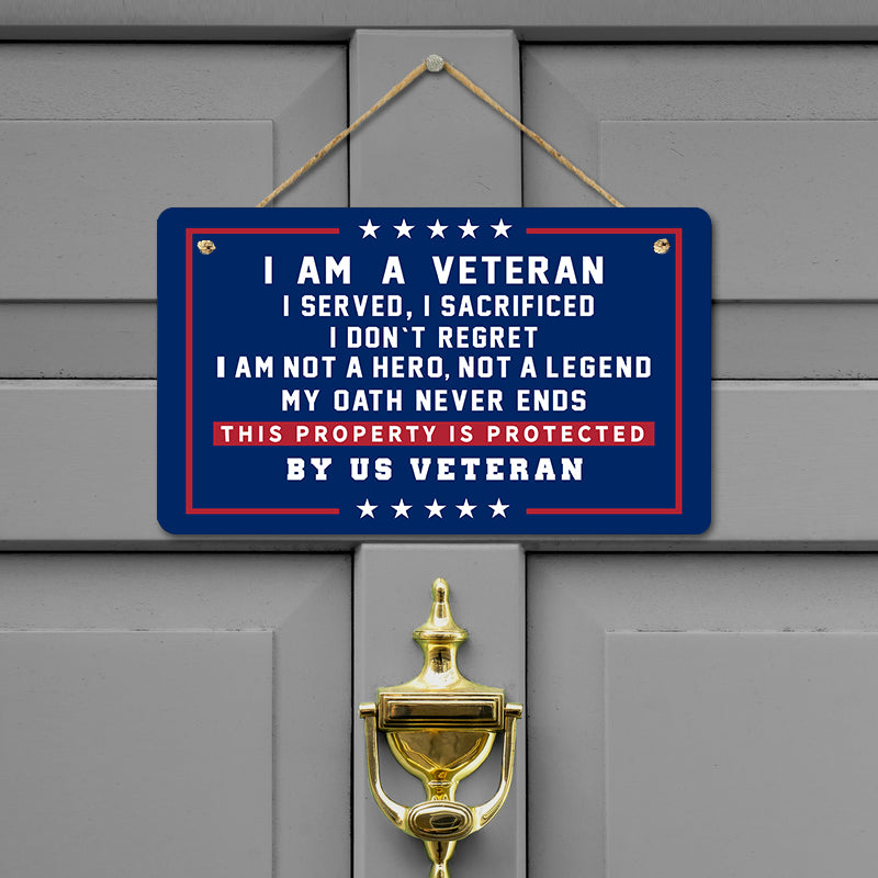 Door sign - This property is protected