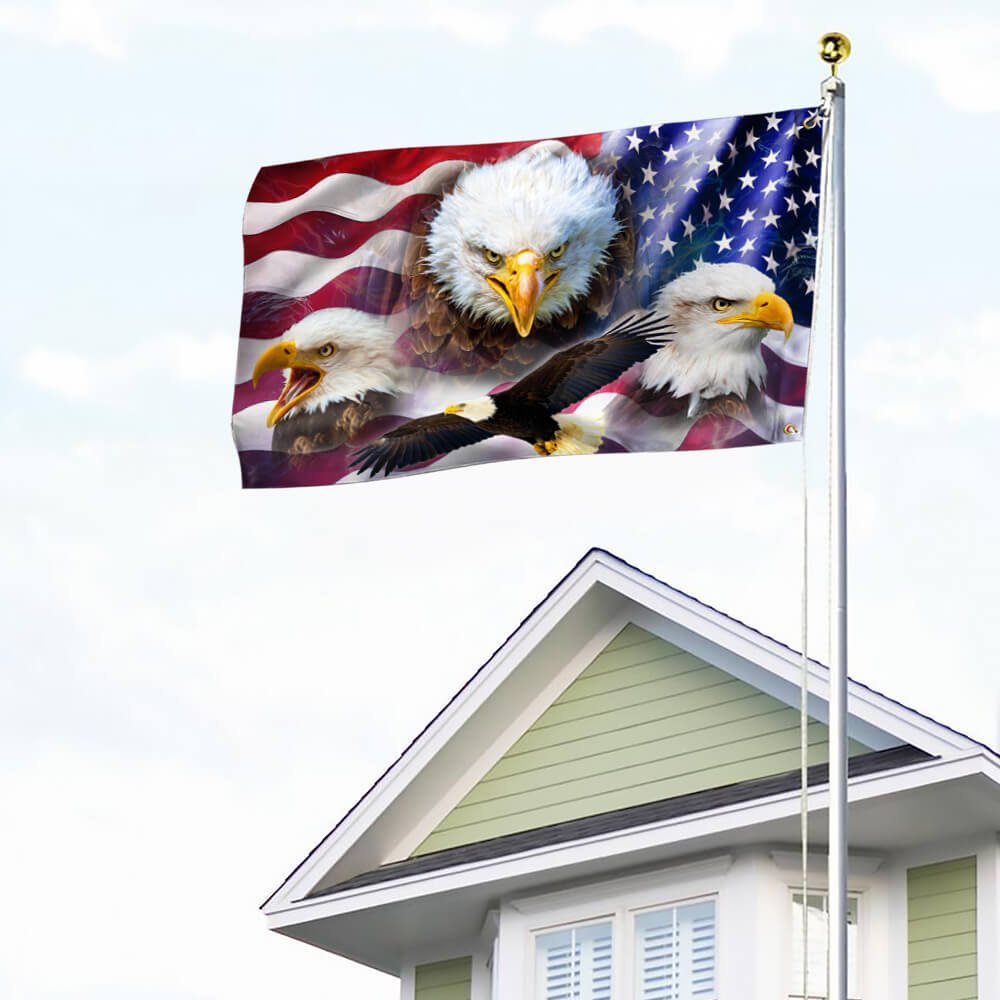 American Eagle Day Grommet Flag BNN171GFCT