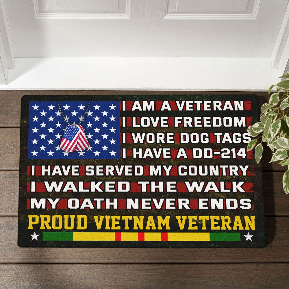 Vietnam Veteran Doormat, I Walked The Walk QNN532DMCT