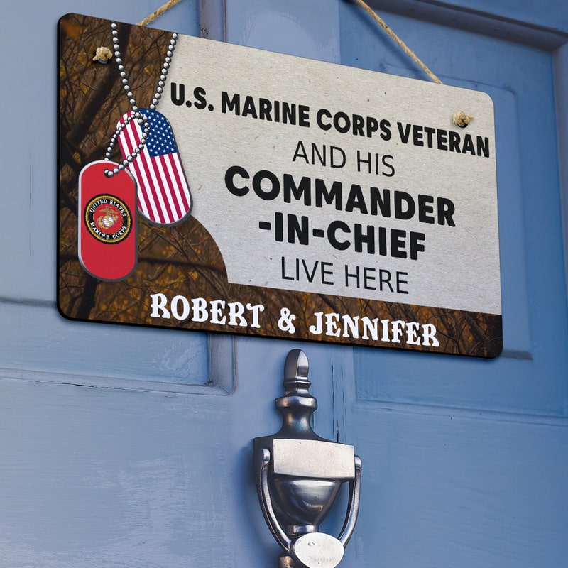 Door sign - For the veteran and his commander