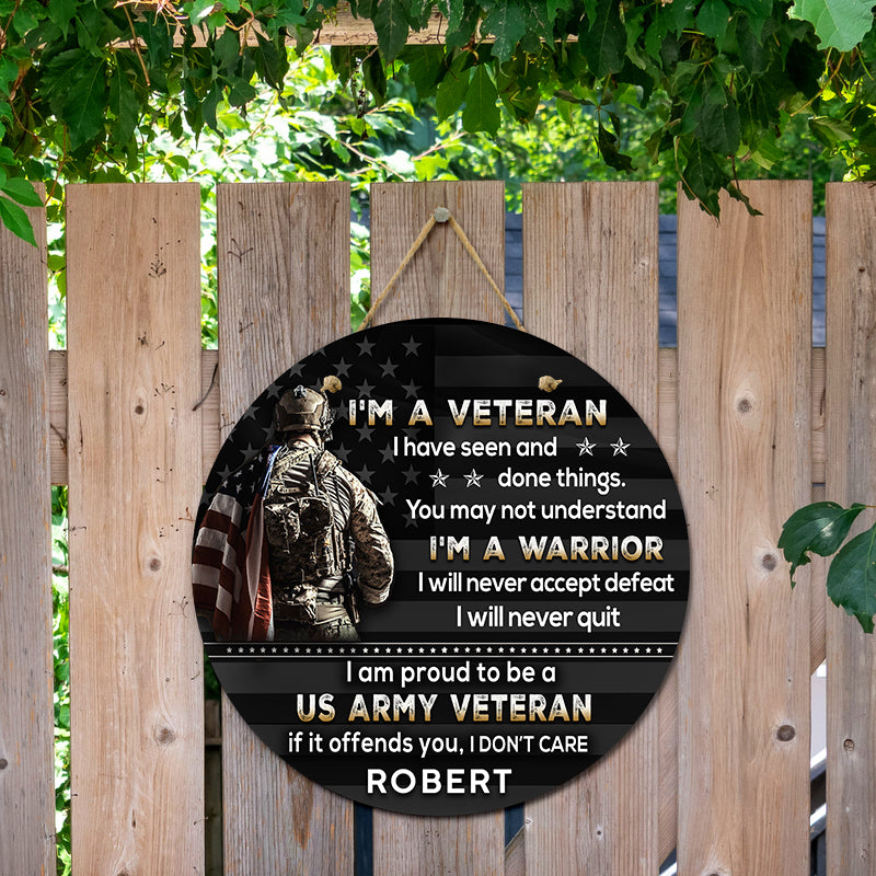 Door sign - I am a warrior