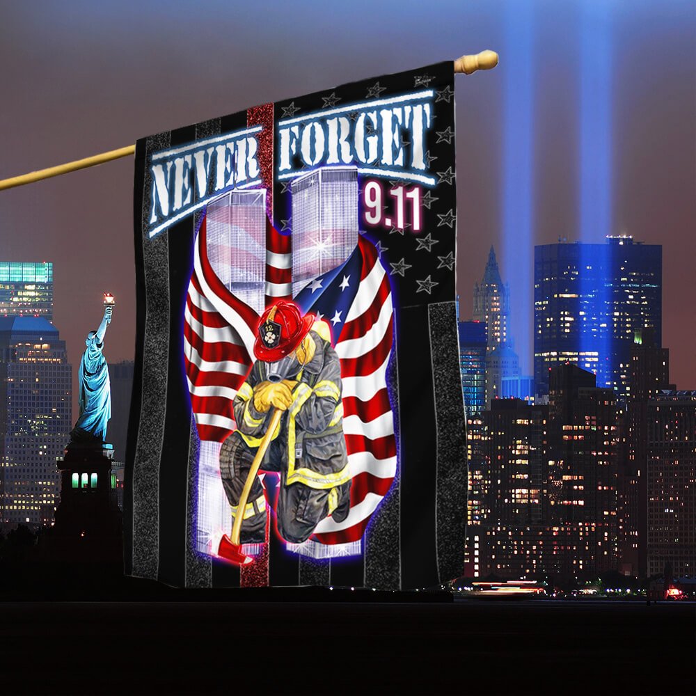 9/11 Flag, Never Forget 911, Firefighter