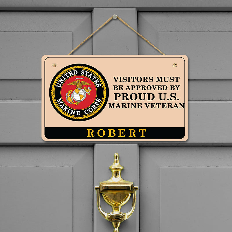 Door sign - Visitors must be approved