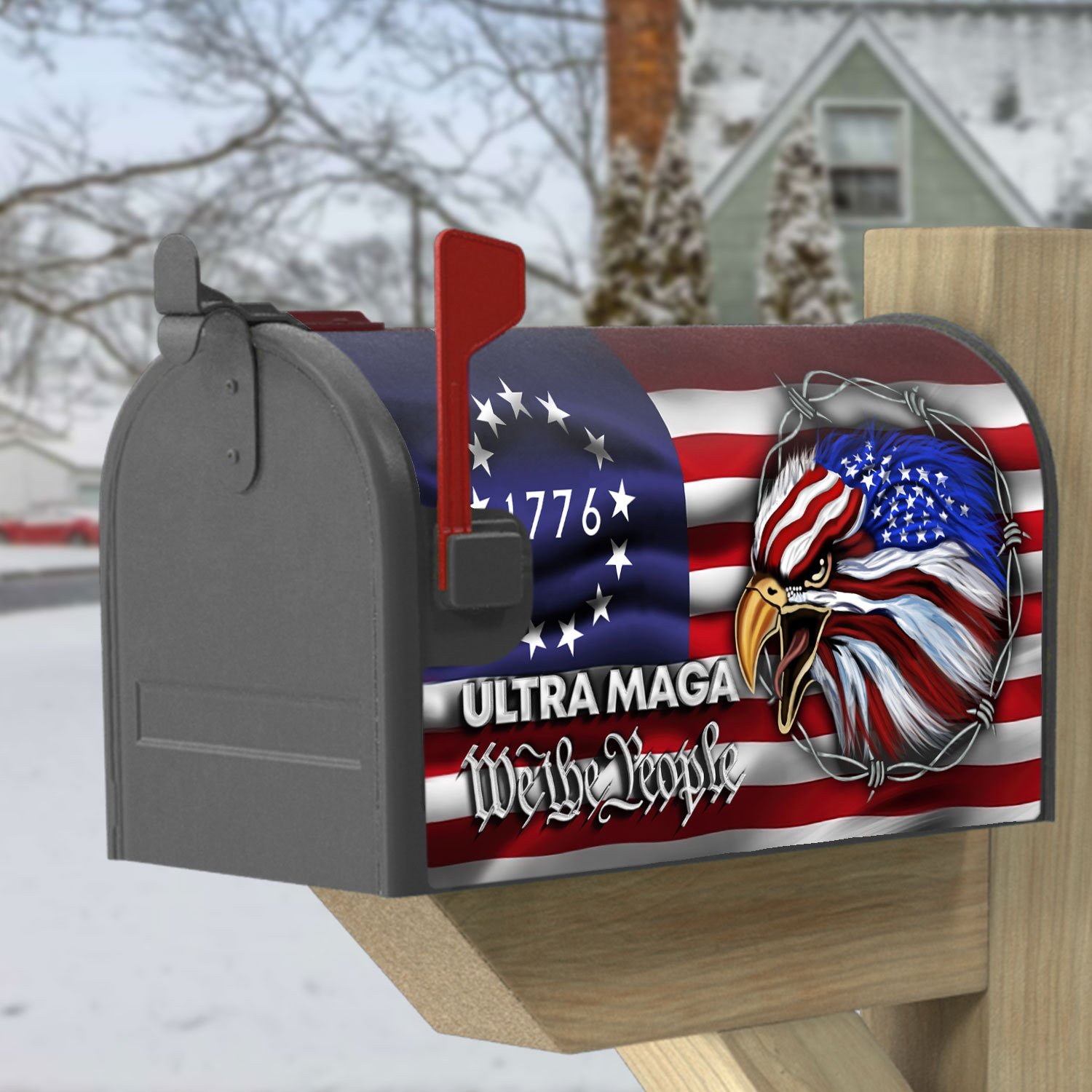 Ultra MAGA Mailbox Cover We The People Eagle 1776 TQN145MBCT