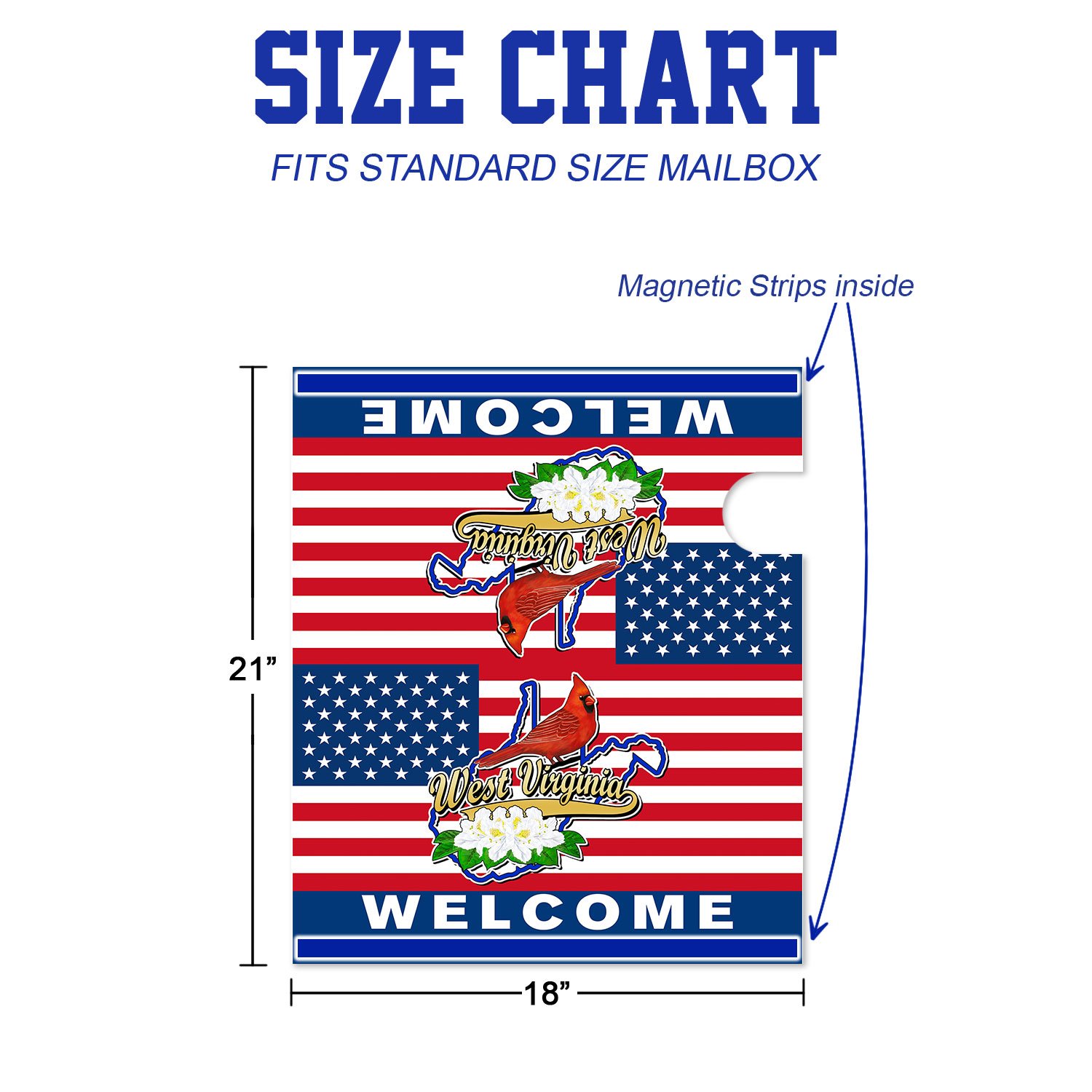 West Virginia Mailbox Cover Home Sweet Home TQN614MBCT