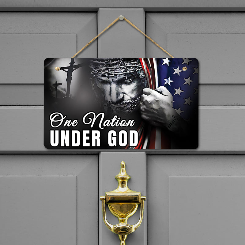 Door sign - One nation under God