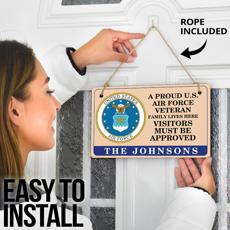 Door sign - Veteran family lives here