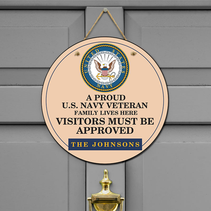 Door sign - Veteran family lives here