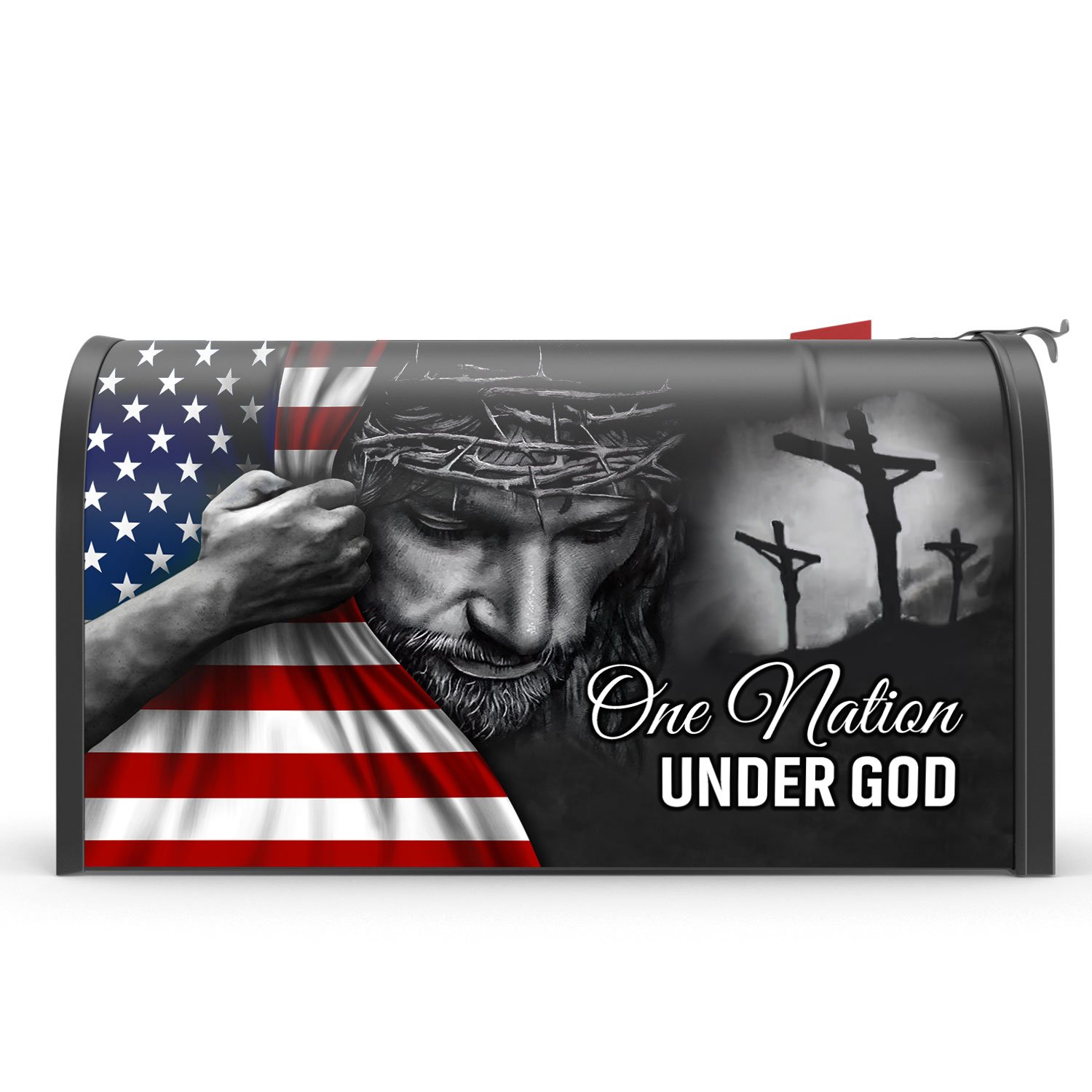 One Nation Under God Jesus Garden Flag & Mailbox Cover TRL06Fv5MFCT