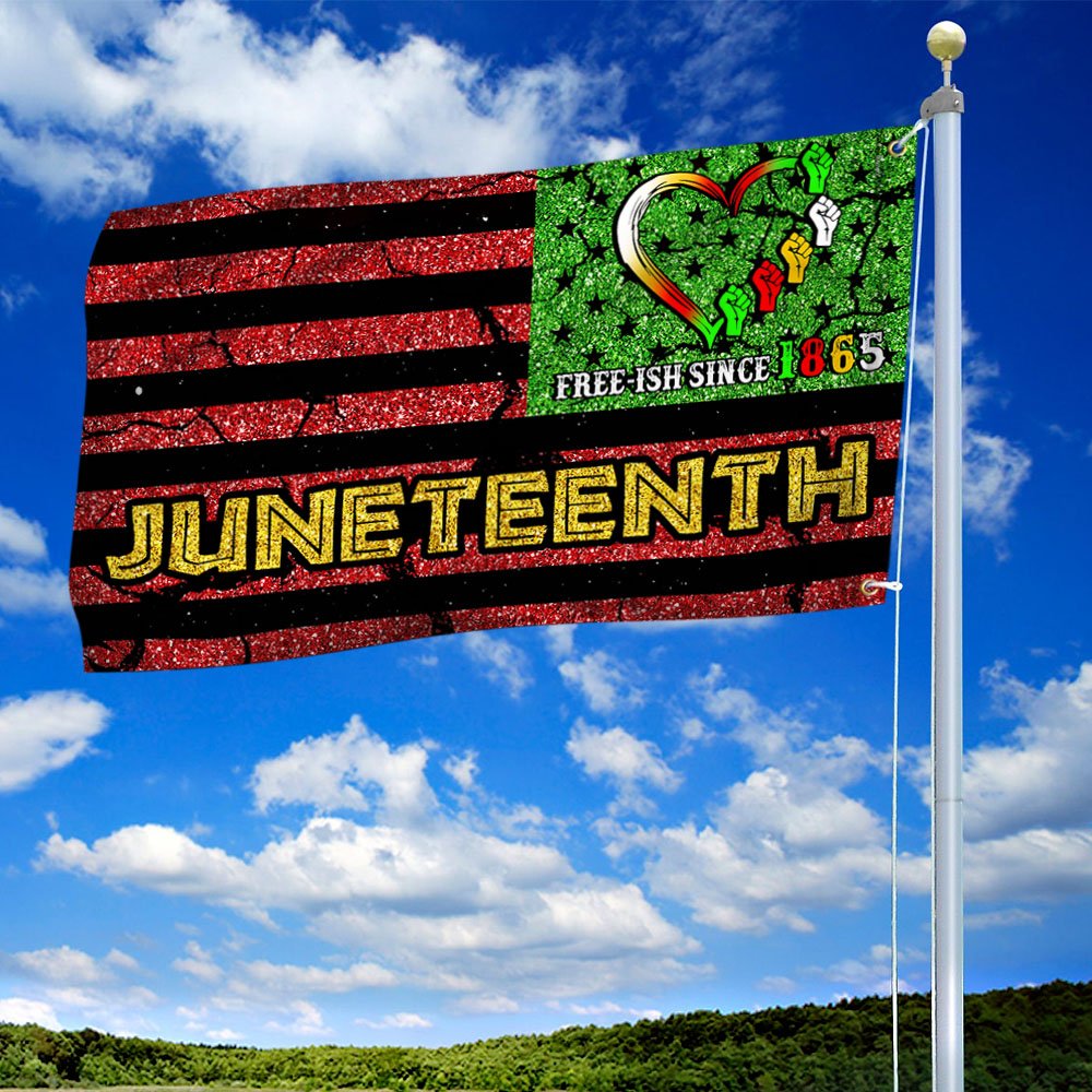 Juneteenth African Map, American U.S Flag THH3128GFv3CT