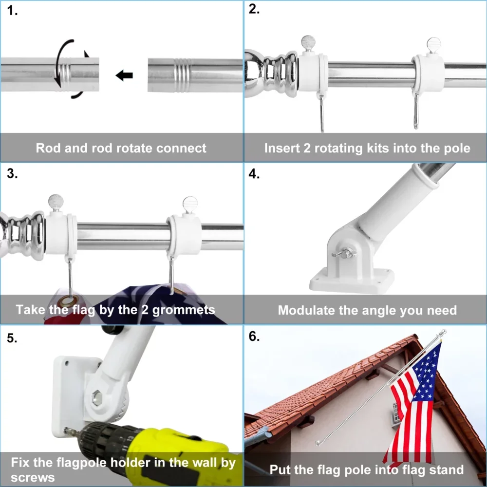 Flag Pole Kit For House OutsideCT