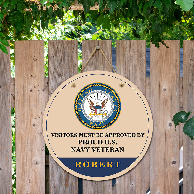 Door sign - Visitors must be approved