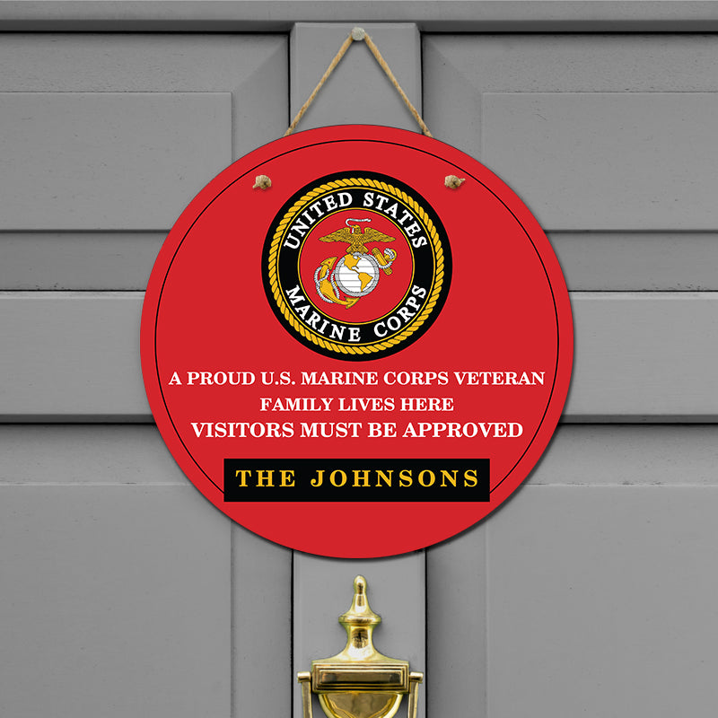 Door sign - A proud veteran family