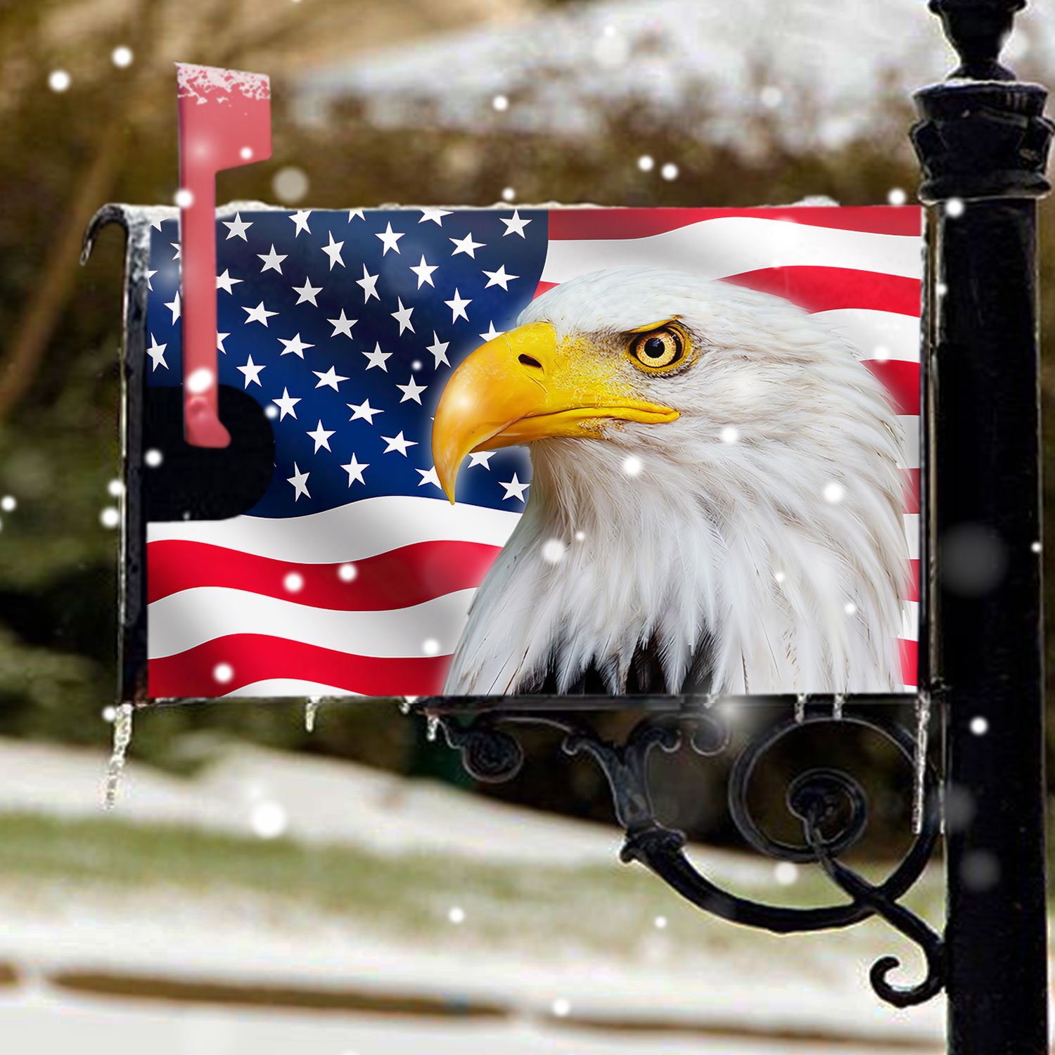 Patriotic Eagle American Mailbox Cover Magnetic MLN652MBCT