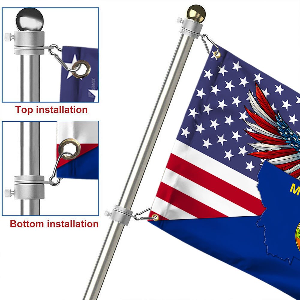 Montana Flag American Eagle Montana Grommet Flag