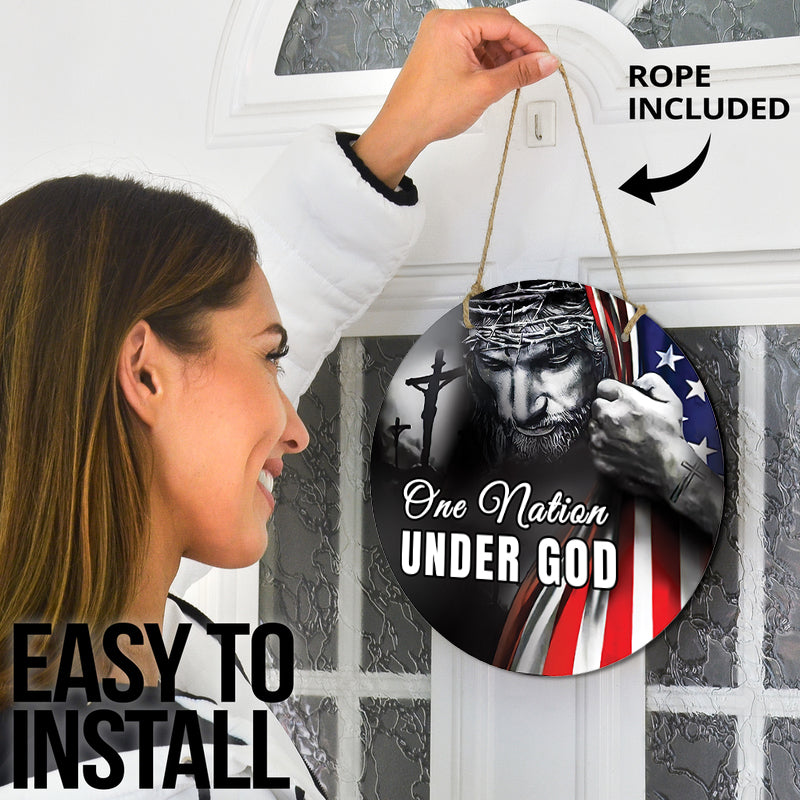 Door sign - One nation under God