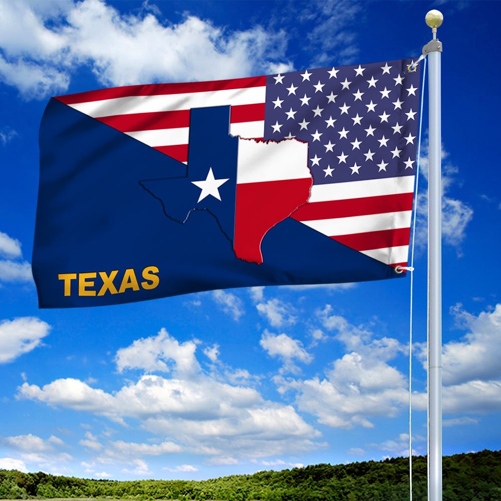 Texas Flag Texas American Eagle Grommet Flag