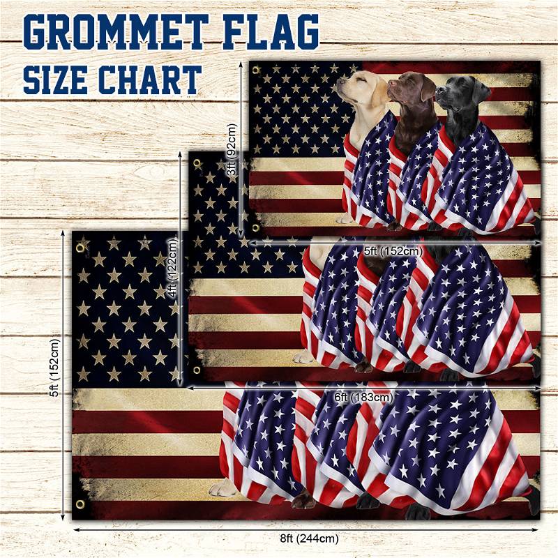 Labrador Retriever Flag American Grommet Flag On Patriot Day ANL40GFv35CT