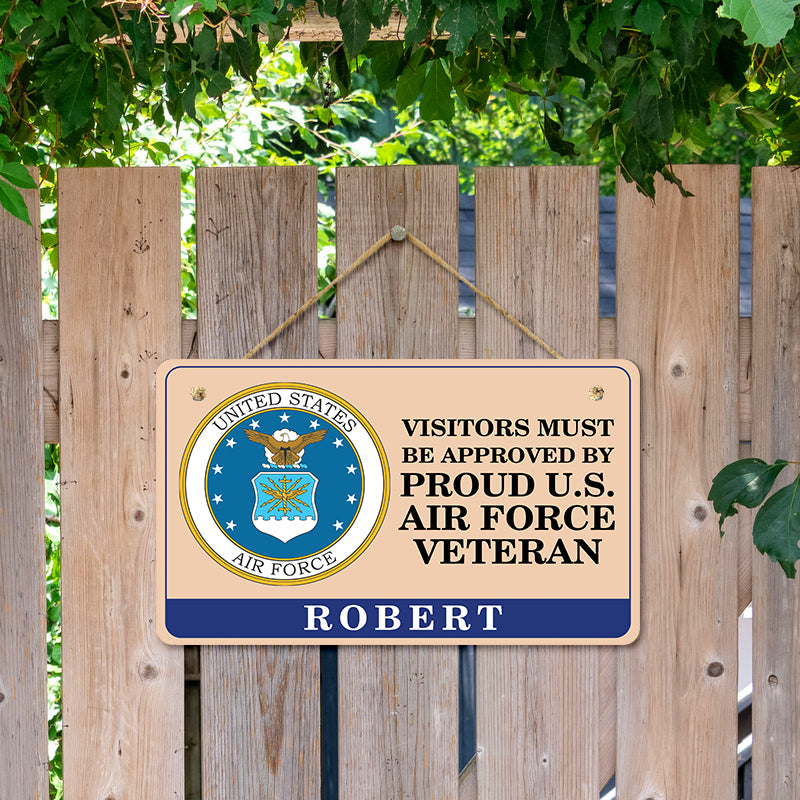Door sign - Visitors must be approved