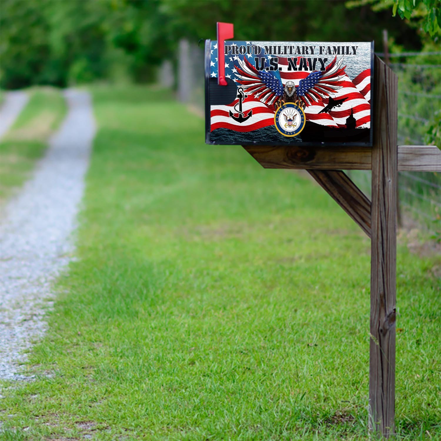 Proud Military Family U.S. Navy Veteran Mailbox Cover Magnetic MLN660MBCT