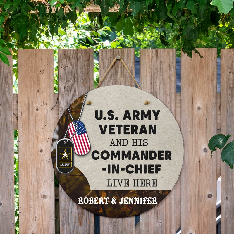 Door sign - For the veteran and his commander