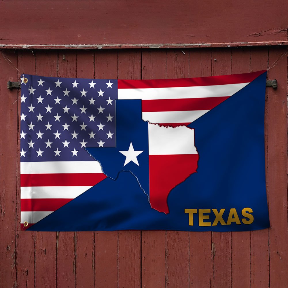 Texas Flag Texas American Eagle Grommet Flag