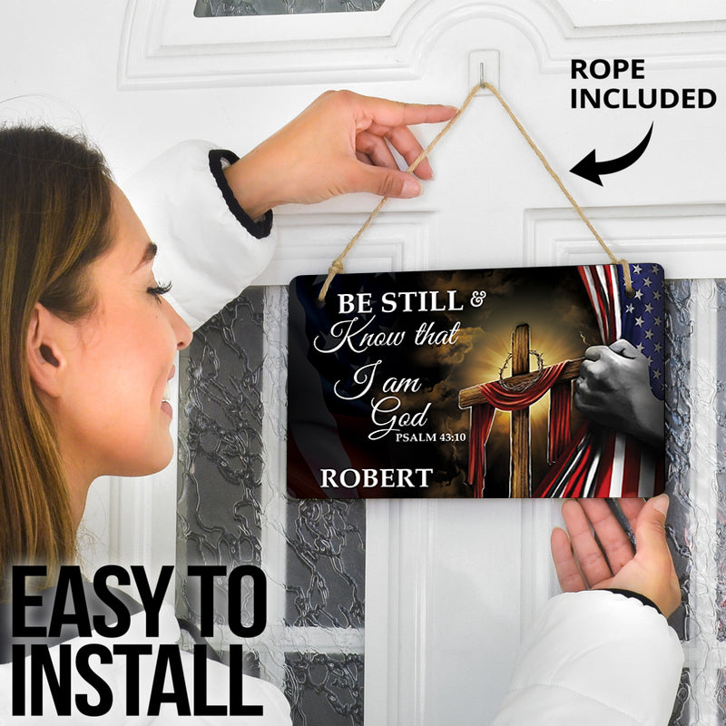 Door sign - Be still
