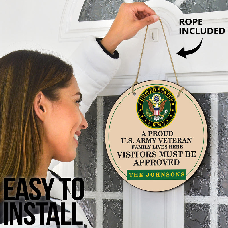 Door sign - Veteran family lives here