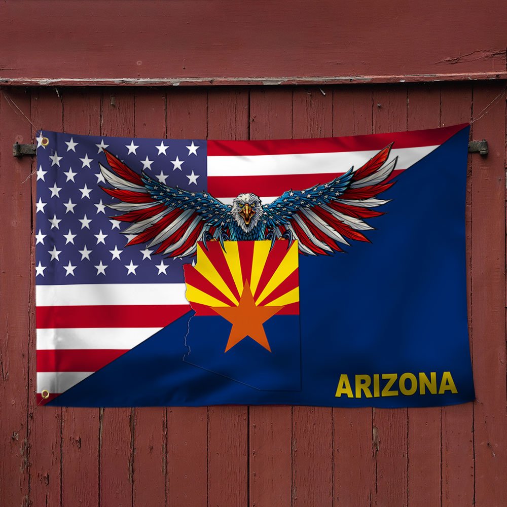 Arizona Flag American Eagle Arizona Grommet Flag