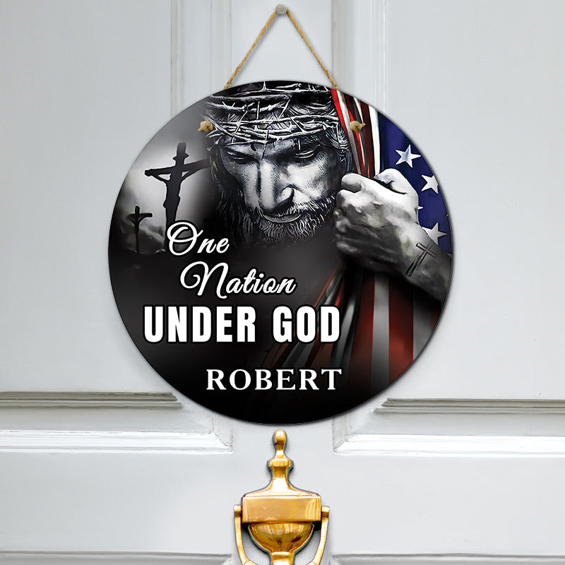 Door sign - One nation under God