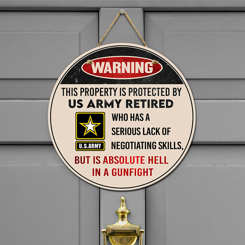 Door sign - Warning