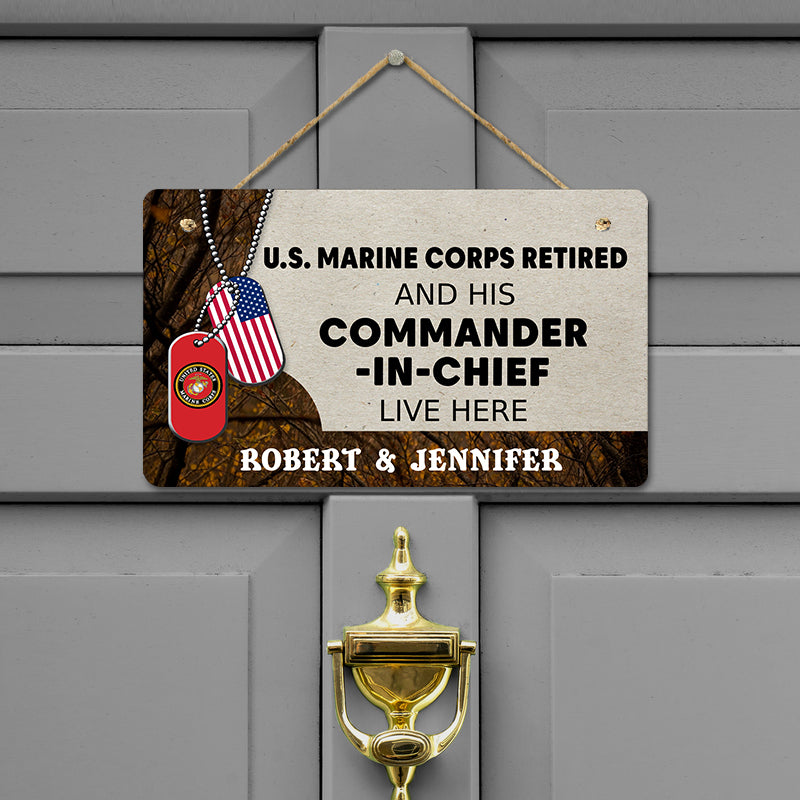 Door sign - For the veteran and his commander
