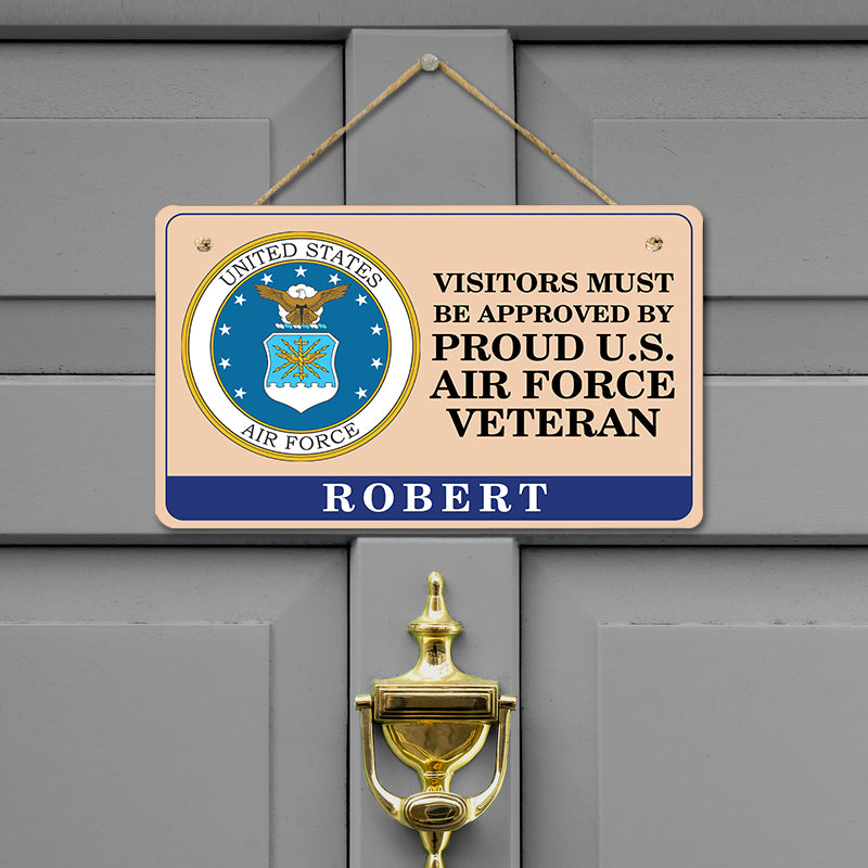 Door sign - Visitors must be approved