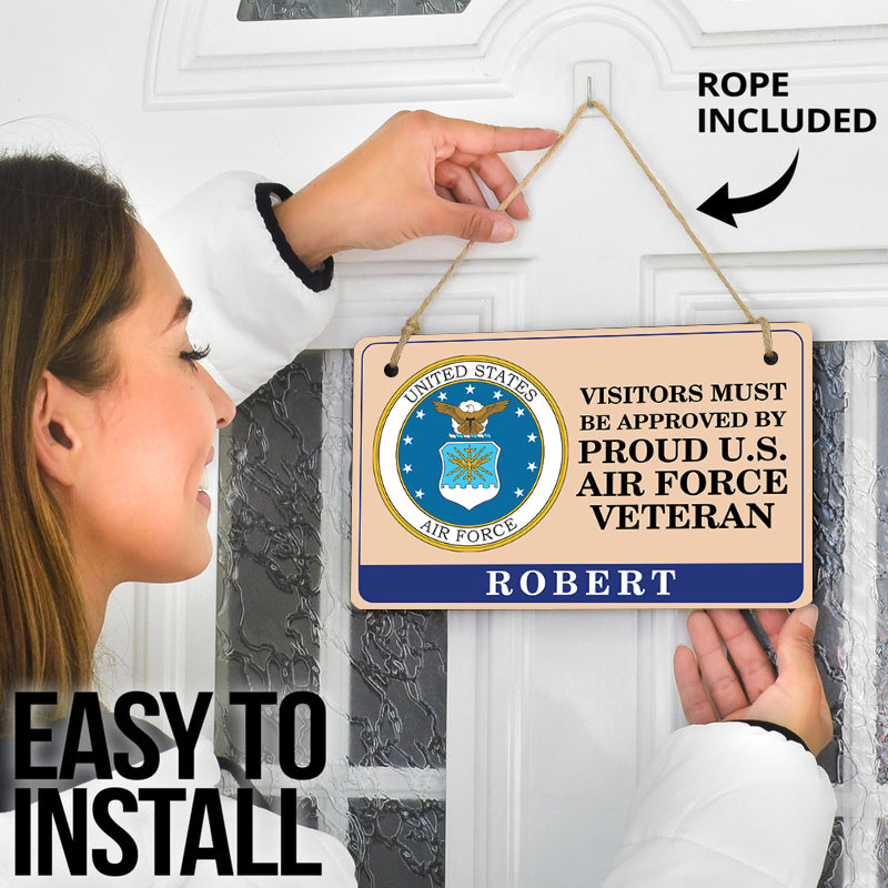 Door sign - Visitors must be approved