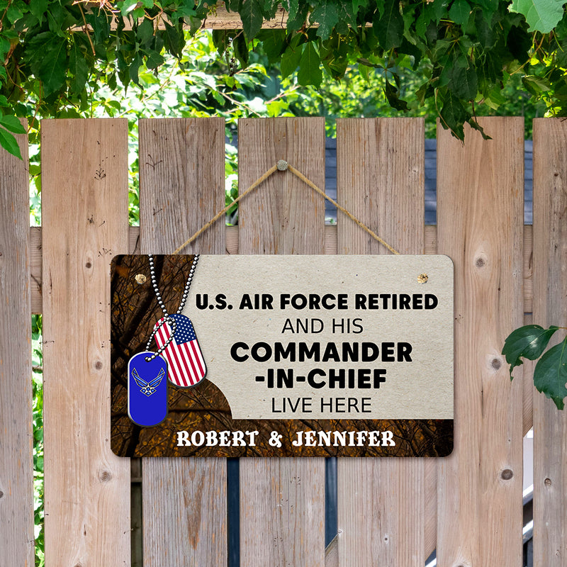 Door sign - For the veteran and his commander
