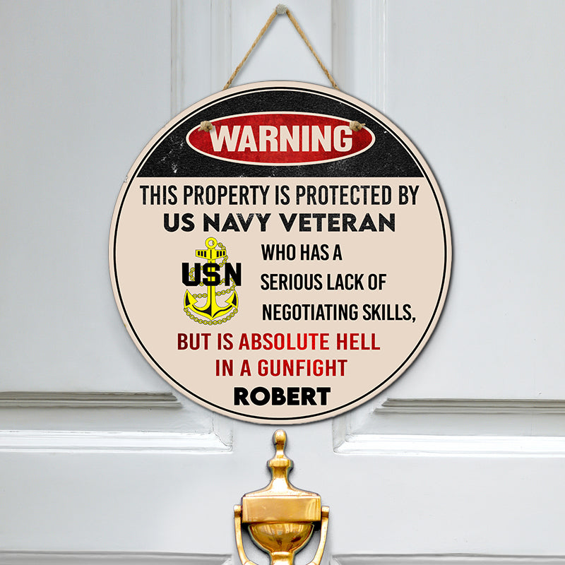 Door sign - Warning