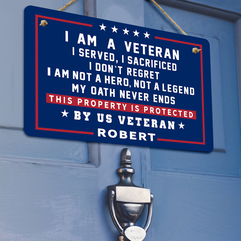 Door sign - This property is protected